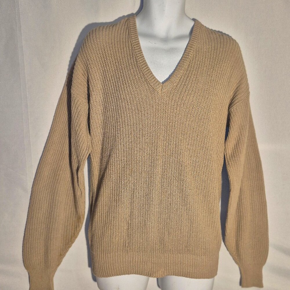 MICHAEL RICHARDS Gold Knit sweater, Large - Picture 3 of 13